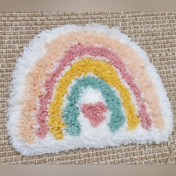 Boho Chic Drink Coasters in Pastel Rainbow Carpet Set of 4 New without Tags - Picture 5 of 11